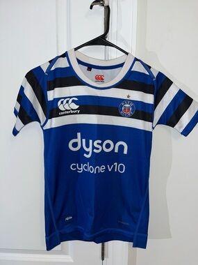 New Canterbury Bath Rugby Union RFU Authentic Jersey  Kids youth 10 year old